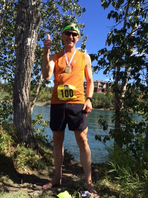 David on the bank of the Yukon River 